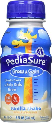 PediaSure Grow & Gain Kids' Nutritional Shake Vanilla Ready-To-Drink Bottles, 24 Pk./8 Fl. Ounce ., 192 Fl Ounce in Saudi Arabia