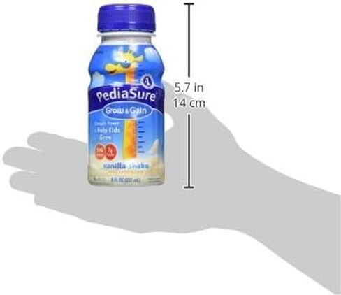 PediaSure Grow & Gain Kids' Nutritional Shake Vanilla Ready-To-Drink Bottles, 24 Pk./8 Fl. Ounce ., 192 Fl Ounce in Saudi Arabia