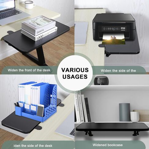 صينية تمديد مكتب Nillcs Ergonomics، صينية لوحة مفاتيح قابلة للطي كبيرة الحجم مقاس 20.4 × 9.8 بوصة، ذراع تمديد طاولة الكمبيوتر، دعم مسند الذراع للمنزل والمكتب in Saudi Arabia