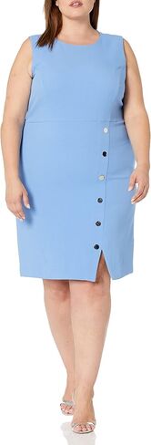 Kasper Women's Stretch Crepe Sleeveless Sheath Dress with Snapped Skirt in Saudi Arabia