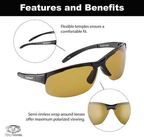 Flying Fisherman Maverick Polarized Sunglasses with AcuTint UV Blocker for Fishing and Outdoor Sports in Saudi Arabia