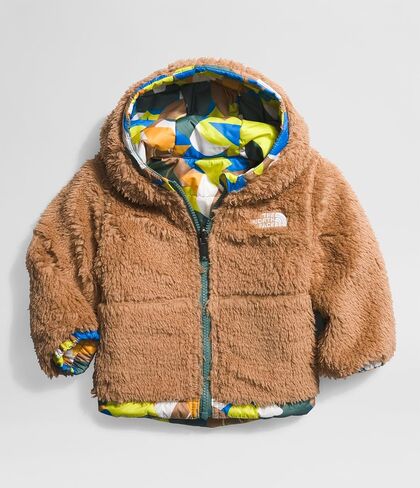 سترة THE NORTH FACE Baby قابلة للعكس بغطاء للرأس بسحاب كامل من Mount Chimbo، طباعة تجريدية كبيرة بزبدة اللوز، 18-24 شهرًا in Saudi Arabia