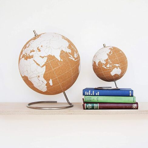 SUCK UK - LARGE COLORED DESKTOP CORK GLOBE | PUSH PINS INCLUDED | EDUCATIONAL WORLD MAP | TRAVEL ACCESSORIES | ADVENTURE & MEMORIES DISPLAY | MULTICOLOR | 30CM in Saudi Arabia