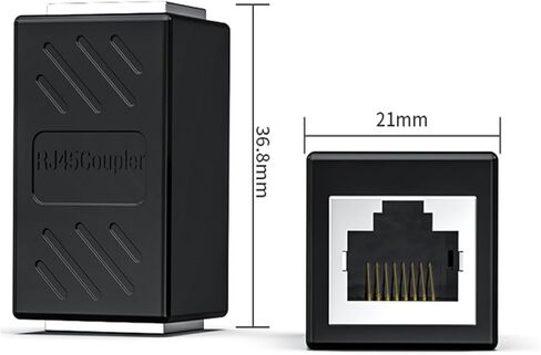 موسع إيثرنت 30 حزمة من HONGCHAUS، موسع كابل إيثرنت، وصلة RJ45 أنثى إلى أنثى محول إيثرنت تمديد طول كابل إيثرنت لـ Cat7/ Cat6/ Cat5/ Cat5e (أسود) in Kuwait