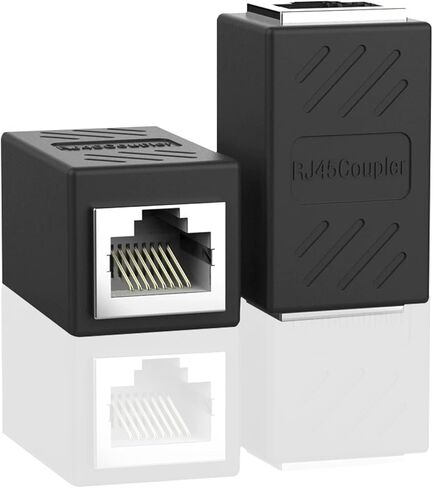 موسع إيثرنت 30 حزمة من HONGCHAUS، موسع كابل إيثرنت، وصلة RJ45 أنثى إلى أنثى محول إيثرنت تمديد طول كابل إيثرنت لـ Cat7/ Cat6/ Cat5/ Cat5e (أسود) in Kuwait