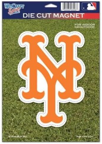 MLB New York Mets 79730010 Die Cut Logo Magnet, Small, Orange in Saudi Arabia