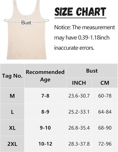 Happy Cherry Training Bras for Teens Girls Camisoles Long Bralette Bra Seamless Lightly Padded Sport Bra Wire Free 7-12 Years in Saudi Arabia