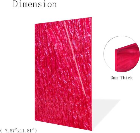 TOEPODO Pearlescent Ripple/Stream Acrylic Sheet 1/8 سمك مميز من زجاج شبكي مصبوب نمط تيار للديكور المنزلي DIY Craft Festival Art Design (3، معدن أزرق، 8 × 12 بوصة) in Kuwait