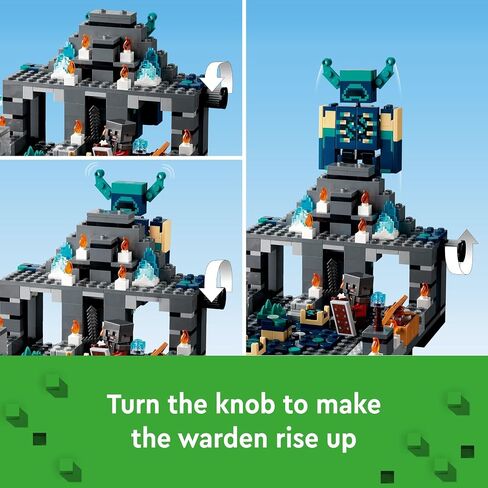 مجموعة ليجو ماينكرافت ذا ديب دارك باتل، لعبة مغامرة بيوم 21246، مدينة قديمة مع شخصية حارس، برج متفجر وصندوق كنز، للأطفال من سن 8 سنوات فما فوق in Saudi Arabia