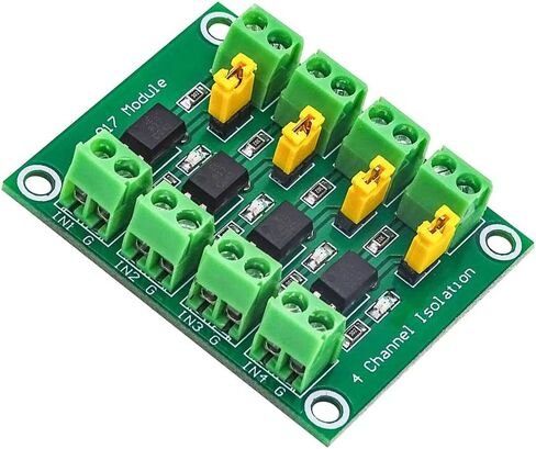 HiLetgo 2pcs PC817 4 Channel Optocoupler Isolation Board 817 Voltage Isolation Module Voltage Converter Module 3.6-30V Photoelectric Isolated Module(2/4/8 Channel Optional) in Saudi Arabia