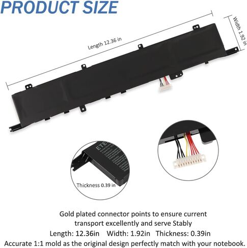 B31N1635 Battery Replacement for ASUS VivoBook Pro 17 A705U A705UA X705U X705UA X705UB X705UF X705UV X705UN X705UQ X705N X705NA X705NC X705M X705MA X705MB F705M F705MA F705NA Pro N705U N705UD in Saudi Arabia