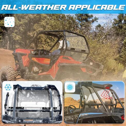 StarknightMT RZR Rear Window, Clear Windscreen Compatible with 2014-2023 Polaris RZR XP 1000/4 1000 2016-2022 RZR XP TURBO/ 4 TURBO RZR Accessories Parts Back Dust Panel in Saudi Arabia