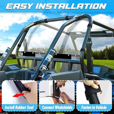 StarknightMT RZR Rear Window, Clear Windscreen Compatible with 2014-2023 Polaris RZR XP 1000/4 1000 2016-2022 RZR XP TURBO/ 4 TURBO RZR Accessories Parts Back Dust Panel in Saudi Arabia