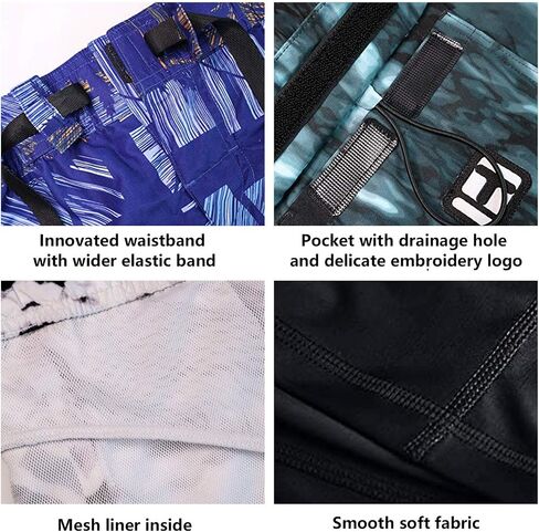 ADOREISM Men's Quick Dry Beach Board Shorts Swim Trunks with Pockets in Saudi Arabia