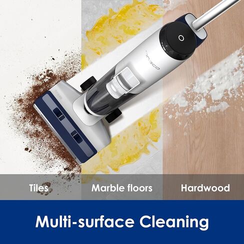 Tineco Floor ONE S5 Smart Cordless Wet Dry Vacuum Cleaner and Mop for Hard Floors, Digital Display, Long Run Time, Great for Sticky Messes and Pet Hair, Space-Saving Design, Blue in Saudi Arabia