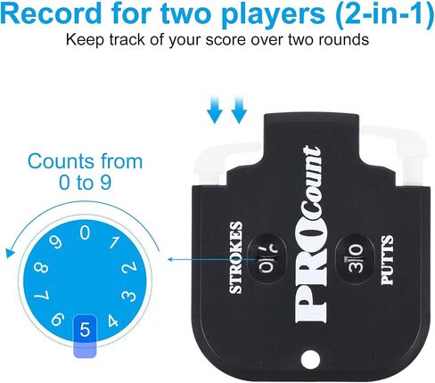 PATIKIL Golf Score Counter, 2 Digits Scoring Keeper Mini Golf Shot Stroke Counter for Golf Game Scorekeeper Outdoor Sport in Saudi Arabia
