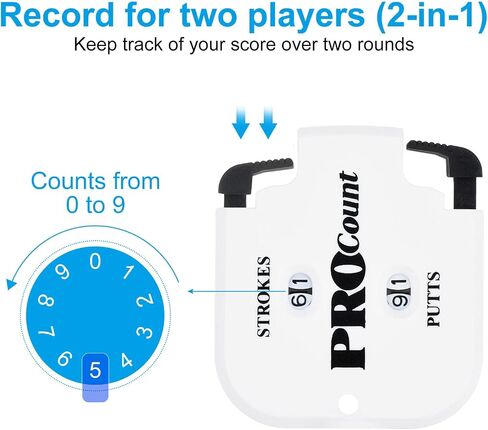 PATIKIL Golf Score Counter, 2 Digits Scoring Keeper Mini Golf Shot Stroke Counter for Golf Game Scorekeeper Outdoor Sport in Saudi Arabia