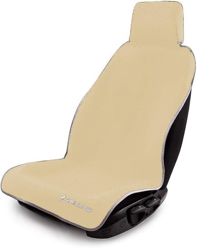 Car Seat Protector Cover Neoprene Premium Durable Quality Waterproof Universal Fit Without Brackets Non-Slip Water Resistant (Beige) in Saudi Arabia