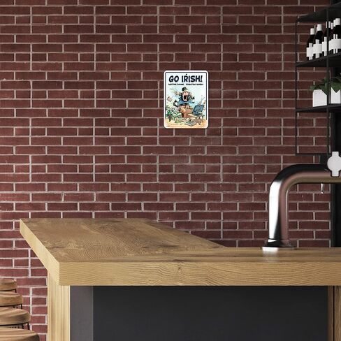 Rico Industries NCAA Notre Dame Fighting Irish - ND Gary Patterson The Fan 8.5 بوصة × 11 بوصة لافتة وقوف السيارات المعدنية من ألياف الكربون - رائعة لكهف الرجل، غرفة النوم، المكتب، ديكور المنزل، أبيض، 10 × 12 in Kuwait