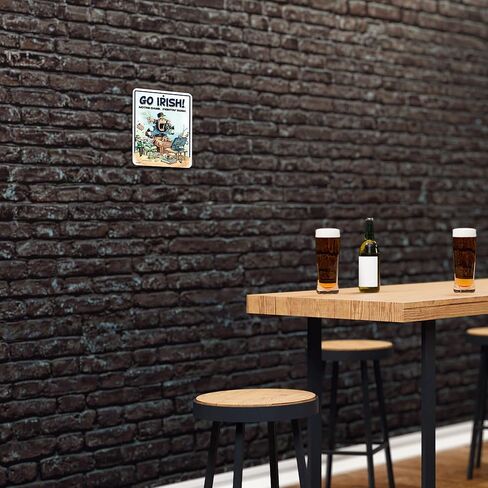 Rico Industries NCAA Notre Dame Fighting Irish - ND Gary Patterson The Fan 8.5 بوصة × 11 بوصة لافتة وقوف السيارات المعدنية من ألياف الكربون - رائعة لكهف الرجل، غرفة النوم، المكتب، ديكور المنزل، أبيض، 10 × 12 in Kuwait