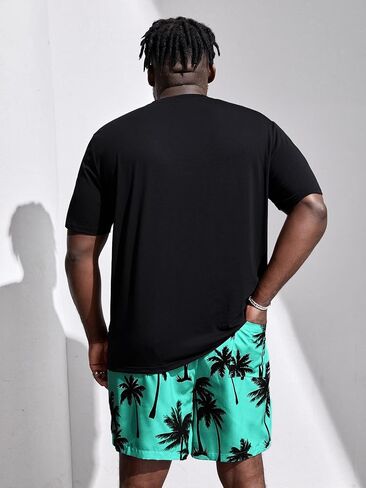 Floerns Men's 2 Piece Boho Outfit Tree Print Tee Shirt with Beach Shorts Set in Saudi Arabia
