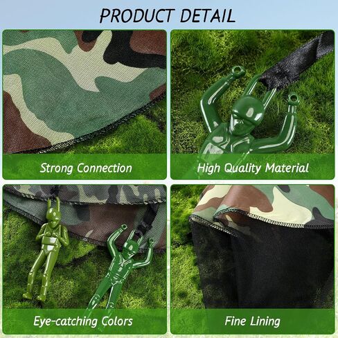 60 Pcs Army Camo Parachute Toys Hand Throwing Camo Parachute Men Toy Plastic Soldiers Army Toy Parachute Army Action Figures Hand Throw Outdoor Flying Gifts for Boys Girls Outdoor Party Game, 2 Styles in Saudi Arabia