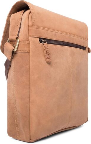 LEABAGS Amsterdam genuine buffalo leather shoulder bag I Vintage look I Fits a 13 inch laptop I Small messenger bag in Kuwait