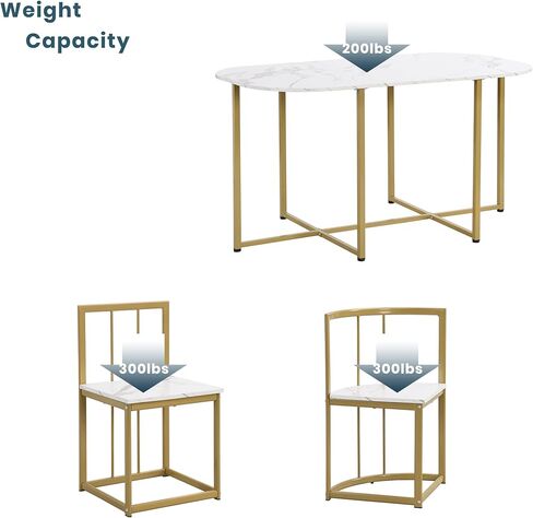 مجموعة طاولة طعام مدمجة من HAUSHECK تتسع لـ 6 أشخاص، سطح منضدة وكراسي من الرخام الصناعي، ومقاعد على شكل مثلث، ومساند ظهر نصف دائرية، وأثاث مطبخ زاوية الإفطار الحديث المكون من 7 قطع لحجرة طعام صغيرة، ومساحة صغيرة in Kuwait