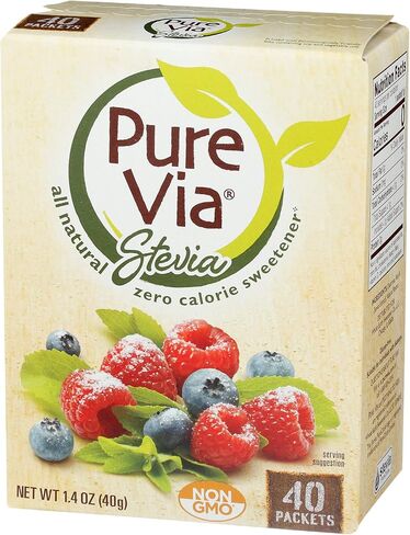 Pure Via Stevia Packet 40 Count, 1.4 oz in Saudi Arabia