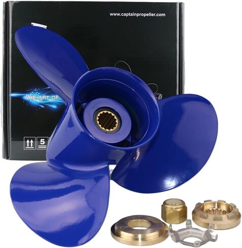 Boatman 13x19 Aluminum/Stainless Steel Outboard Propeller fit Mercury Engine 40/50/70/75/80/90/100/115/125/140 HP,15 Spline Tooth,RH in Saudi Arabia