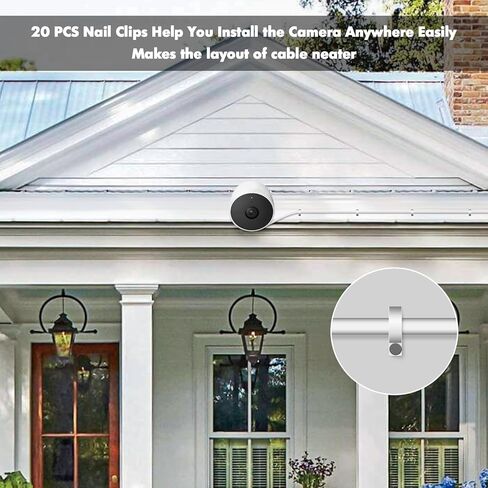 كابل طاقة بطول 32.8 قدم متوافق مع كاميرا Google Nest Cam الخارجية أو الداخلية، بطارية (الجيل الثاني)، كابل شحن مقاوم للطقس مع محول لكاميرا Nest Cam (بطارية) كابل شاحن 5 فولت 2 أمبير in Saudi Arabia