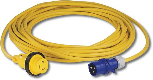 Marinco 25MSPPXP Cordset, 16A 230V, 25M, With European Plug, Yellow in Saudi Arabia