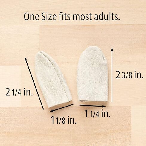 واقيات الأصابع الجلدية للتلبيد بالإبرة | جلد سويدي أصلي سميك | حماية الأصابع للصياغة | مقاس واحد يناسب معظم البالغين | كشتبان للتطريز | مهود DIY والخياطة in Kuwait