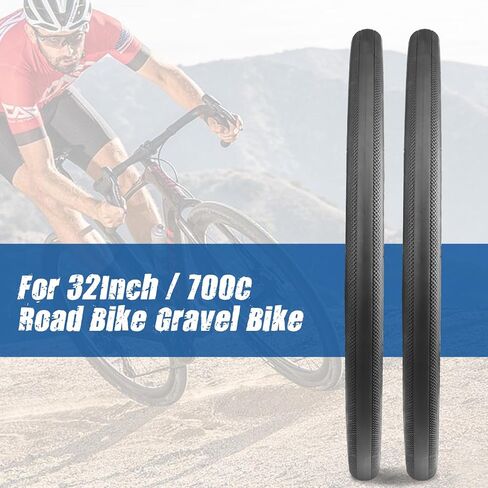 BALINGE Road Bike Tire 1/2 Pack 700 * 28C/32C Bike Replacement Tire Folding Replacement Tire for Bicycle, Wear-Resistant，1/2 Pack，Black in Saudi Arabia