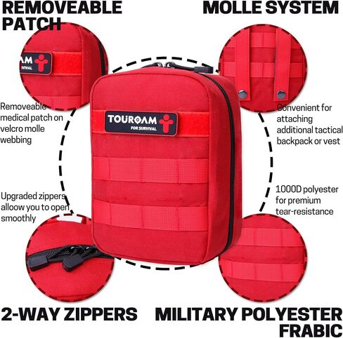 IFAK Med Trauma Kit, Multi-Purpose Molle Belt EDC Pouch, Tactical Emergency Kit Survival Military, Field Dressing Kit Camping Hiking Bug Out in Saudi Arabia