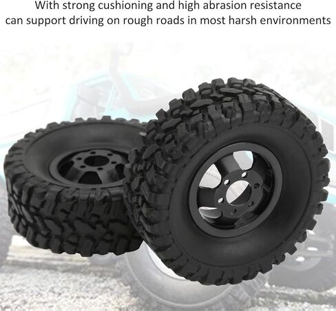 عجلات وإطارات TREETDOBV RC، محور عجلات مطاطي 4WD من سبائك الألومنيوم لـ WPL C14 C24 B14 B24 B16 B36 1/16 RC Car Tires RC Car Upgrade Part، فضي، أسود، أحمر (أسود) in Saudi Arabia