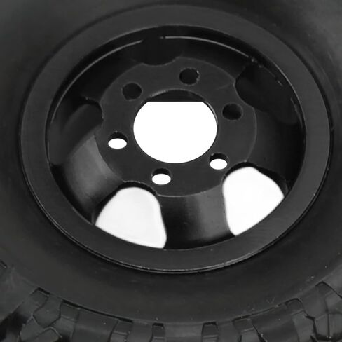 عجلات وإطارات TREETDOBV RC، محور عجلات مطاطي 4WD من سبائك الألومنيوم لـ WPL C14 C24 B14 B24 B16 B36 1/16 RC Car Tires RC Car Upgrade Part، فضي، أسود، أحمر (أسود) in Saudi Arabia