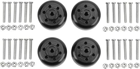 عجلات وإطارات TREETDOBV RC، محور عجلات مطاطي 4WD من سبائك الألومنيوم لـ WPL C14 C24 B14 B24 B16 B36 1/16 RC Car Tires RC Car Upgrade Part، فضي، أسود، أحمر (أسود) in Saudi Arabia