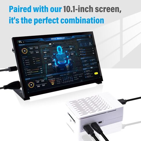 حافظة GeeekPi ABS مع مبرد نشط Armor Lite V5 لـ Raspberry Pi 5، Pi 5 مع مبدد حراري من الألومنيوم ومروحة تبريد لـ Raspberry Pi 5 (أسود) in Kuwait