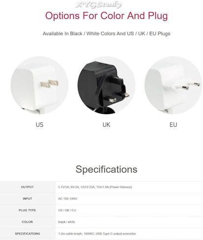 مصدر طاقة رسمي بقدرة 27 وات USB من النوع C لـ Raspberry Pi 5 @XYGStudy (جهاز Raspberry Pi 5 الجديد الرسمي بقدرة 27 وات PSU باللون الأبيض الأمريكي) in Kuwait