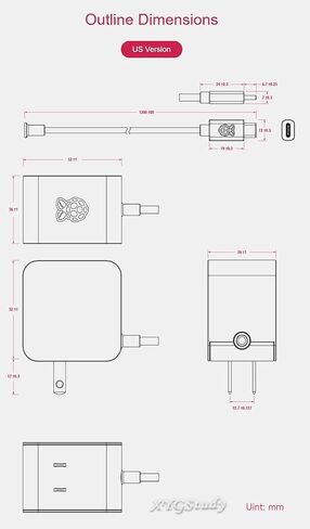مصدر طاقة رسمي بقدرة 27 وات USB من النوع C لـ Raspberry Pi 5 @XYGStudy (جهاز Raspberry Pi 5 الجديد الرسمي بقدرة 27 وات PSU باللون الأبيض الأمريكي) in Kuwait