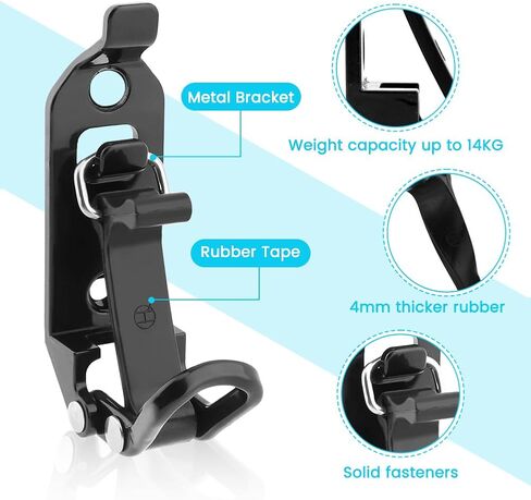 4 Pack Shovel Mount for Roof Rack, Heavy-Duty Metal Rubber Clamp Mount for Car Accessories, Shovel Holder for Roof Rack, Off-Road Trucks, ATVs, RVs, Boats(Black) in Saudi Arabia