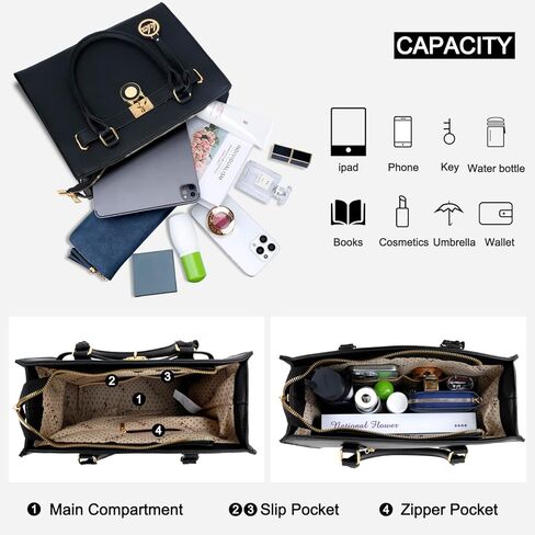 محافظ وحقائب يد عصرية من KKXIU للنساء من الجلد النباتي بمقبض علوي وحقيبة كتف للسيدات وحقائب عمل in Kuwait