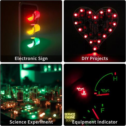500 قطعة 3 مم LED مستديرة صمامات باعثة للضوء، مجموعة متنوعة من الدوائر متعددة الألوان (أحمر/أخضر/أصفر/أبيض/أزرق كل 100 قطعة) in Kuwait