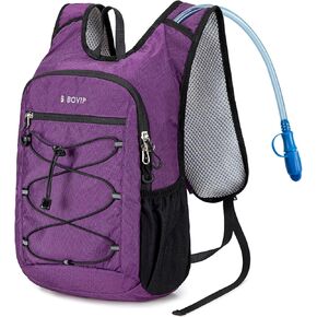 BOVIP Lightweight Hydration Back,15L Multipurpose Hiking Backpack with 1.5L Water Bladder ,Hydro Water Daypack for Cycling Hiking Rave for Men Women in Kuwait