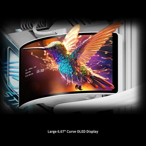 Thermalright Rainbow Vision 360 Turbo ARGB Black 360mm Aio Cooler، شاشة منحنية 60HZ بدقة 2400x1080، لـ AM4/AM5، Intel LGA1851/1700، 6.67 بوصة ثلاثية الأبعاد مع شاشة شفط مغناطيسية، سرعة مروحة 3000 دورة في الدقيقة in Saudi Arabia