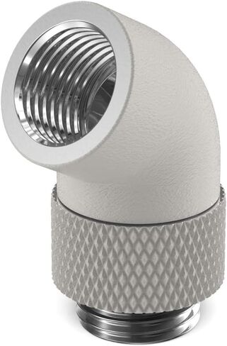 PrimoChill Male to Female G 1/4in. 60 Degree SX Rotary Elbow Fitting - Satin Black in Saudi Arabia