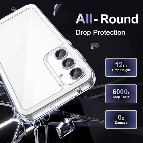 Case for Xiaomi Poco X7 Pro 5G, Military Grade Drop Protection Phone Case, Yellowing Resistant, Anti-Scratch Hard PC Back, Shockproof Hard Ultra-Thin Protective Cover, Clear in Saudi Arabia