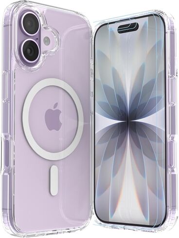 Magnetic Shockproof for iPhone 17 Case Clear, Protective Cover Anti Yellow Transparent Phone Case with 2 Screen Protector for iPhone 17 - Clear in Kuwait