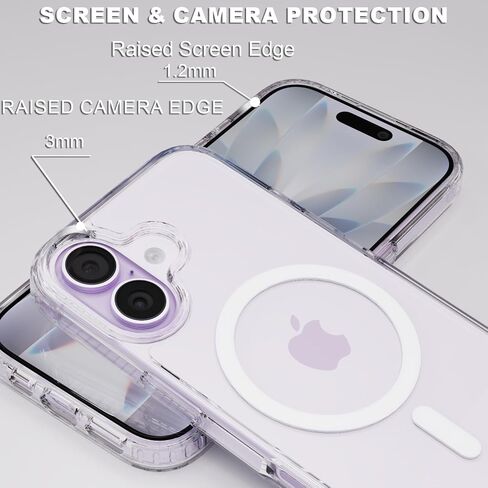 Magnetic Shockproof for iPhone 17 Case Clear, Protective Cover Anti Yellow Transparent Phone Case with 2 Screen Protector for iPhone 17 - Clear in Kuwait